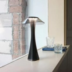 ZHUOXUAN Lampe De Table Design Rechargeable Lampe à Poser LED Tactile - Dimmable Titane Lampe De Chevet USB 3W Lampe De Bureau Sans Fil Avec Batterie Et Abat-jour Pour Chambre Salon Et Bureau -Lampe Soldes Boutique 65490561 3