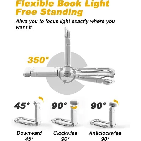 OSQI Lampe De Lecture, Lampe De Lecture à Clip Sur Livre, Lampe De Lecture LED Avec USB Rechargeable, 2 Luminosités Réglables Pour La Protection Des Yeux, Accessoires De Livre De Lecture, Cadeaux Parfaits Pour Les Rats De Bibliothèque, Les Enfants, Le Lit 3 OSQI Lampe De Lecture, Lampe De Lecture à Clip Sur Livre, Lampe De Lecture LED Avec USB Rechargeable, 2 Luminosités Réglables Pour La Protection Des Yeux, Accessoires De Livre De Lecture, Cadeaux Parfaits Pour Les Rats De Bibliothèque, Les Enfants, Le Lit – Image 3