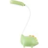 OSQI Lampe De Bureau Tactile USB Flexible Dinosaure, Lampe De Bureau LED à Col Flexible, Luminosité Réglable Pour La Lecture D'étude De Bureau, Vert