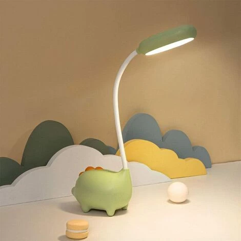 OSQI Lampe De Bureau Tactile USB Flexible Dinosaure, Lampe De Bureau LED à Col Flexible, Luminosité Réglable Pour La Lecture D'étude De Bureau, Vert 3 OSQI Lampe De Bureau Tactile USB Flexible Dinosaure, Lampe De Bureau LED à Col Flexible, Luminosité Réglable Pour La Lecture D'étude De Bureau, Vert – Image 3