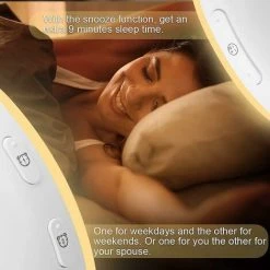 CSPARKV Réveil Lumière De Réveil Avec Simulation De Lever/coucher Du Soleil Double Alarme Veilleuse De Chevet Fonction Snooze Radio Fm 7 Sons Naturels 7 Atmosphères Colorées -Lampe Soldes Boutique 65663259 3