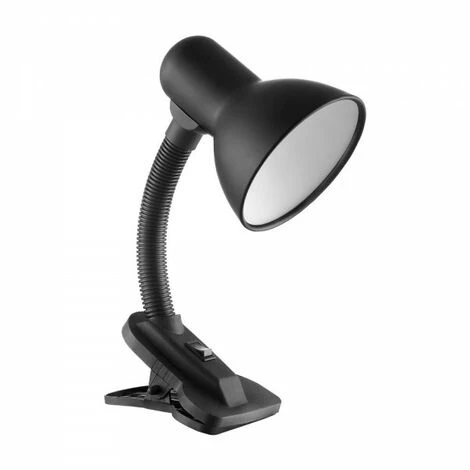 JARDIBRICODECO Lats, Lampe De Bureau Avec Clip, 40W, E27, Acier + MatŽriau, Noir 1 JARDIBRICODECO Lats, Lampe De Bureau Avec Clip, 40W, E27, Acier + MatŽriau, Noir