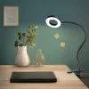 YIENJAOY 48LED Lampe De Bureau Avec Clip Lumineux ，3 Modes D’éclairage Et 10 Niveaux De Luminosité Lampe Pince De Lecture Pour Livre,Idéal Pour L'étude Et La Lecture