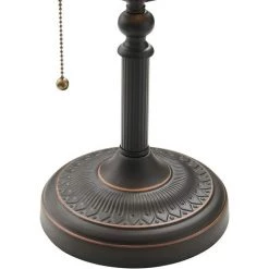 YIENJAOY Lampe De Bureau En Verre Ambré Avec Interrupteur à Cha?ne à Tirer -Lampe Soldes Boutique 65809585 5
