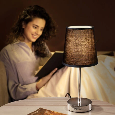 Monzana Lampe De Table Avec Abat-jour Lampe De Chevet Avec Interrupteur E14 Parfait Pour Chambre Salon Décoration Anthrazit 1er Set (de) 2 Monzana Lampe De Table Avec Abat-jour Lampe De Chevet Avec Interrupteur E14 Parfait Pour Chambre Salon Décoration Anthrazit 1er Set (de) – Image 2