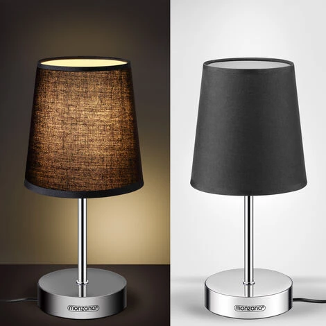 Monzana Lampe De Table Avec Abat-jour Lampe De Chevet Avec Interrupteur E14 Parfait Pour Chambre Salon Décoration Anthrazit 1er Set (de) 5 Monzana Lampe De Table Avec Abat-jour Lampe De Chevet Avec Interrupteur E14 Parfait Pour Chambre Salon Décoration Anthrazit 1er Set (de) – Image 5