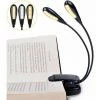 FVO Lampe De Livre Rechargeable à 14 LED, Lampe De Lecture à Clip Sur Lit, Lampe De Pupitre, 3 Luminosité Et 2 Cols De Cygne éclairent 2 Pages Complètes. Parfait Pour Les Rat De Bibliothèque, Les Enfants Et Les Mélomanes