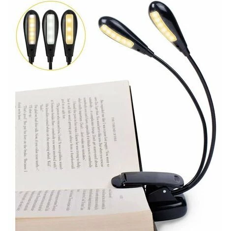 FVO Lampe De Livre Rechargeable à 14 LED, Lampe De Lecture à Clip Sur Lit, Lampe De Pupitre, 3 Luminosité Et 2 Cols De Cygne éclairent 2 Pages Complètes. Parfait Pour Les Rat De Bibliothèque, Les Enfants Et Les Mélomanes 1 FVO Lampe De Livre Rechargeable à 14 LED, Lampe De Lecture à Clip Sur Lit, Lampe De Pupitre, 3 Luminosité Et 2 Cols De Cygne éclairent 2 Pages Complètes. Parfait Pour Les Rat De Bibliothèque, Les Enfants Et Les Mélomanes