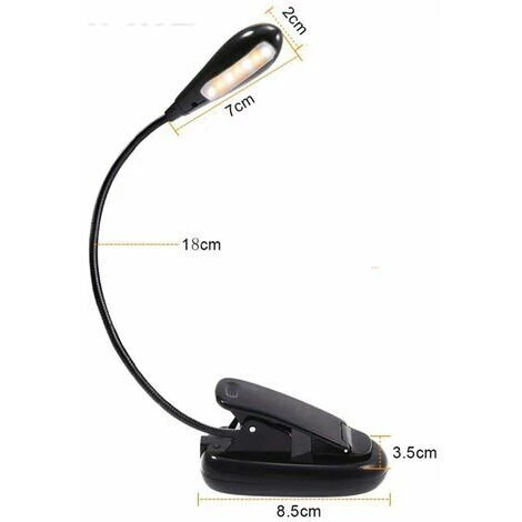 FVO Lampe De Livre Rechargeable à 14 LED, Lampe De Lecture à Clip Sur Lit, Lampe De Pupitre, 3 Luminosité Et 2 Cols De Cygne éclairent 2 Pages Complètes. Parfait Pour Les Rat De Bibliothèque, Les Enfants Et Les Mélomanes 2 FVO Lampe De Livre Rechargeable à 14 LED, Lampe De Lecture à Clip Sur Lit, Lampe De Pupitre, 3 Luminosité Et 2 Cols De Cygne éclairent 2 Pages Complètes. Parfait Pour Les Rat De Bibliothèque, Les Enfants Et Les Mélomanes – Image 2
