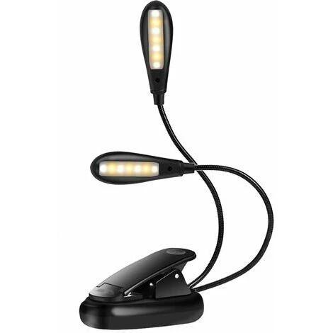 FVO Lampe De Livre Rechargeable à 14 LED, Lampe De Lecture à Clip Sur Lit, Lampe De Pupitre, 3 Luminosité Et 2 Cols De Cygne éclairent 2 Pages Complètes. Parfait Pour Les Rat De Bibliothèque, Les Enfants Et Les Mélomanes 4 FVO Lampe De Livre Rechargeable à 14 LED, Lampe De Lecture à Clip Sur Lit, Lampe De Pupitre, 3 Luminosité Et 2 Cols De Cygne éclairent 2 Pages Complètes. Parfait Pour Les Rat De Bibliothèque, Les Enfants Et Les Mélomanes – Image 4