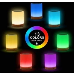 FVO Lampe Tactile Led Pour Chambre À Coucher, Salon, Bureau - Lampe De Chevet Avec Capteur Rvb Changeant De Couleur - Port De Charge Usb -Lampe Soldes Boutique 66167839 3