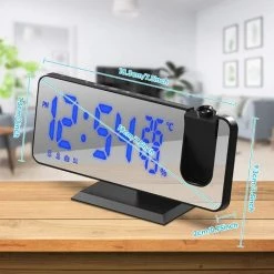 EINEMGELD Réveil à Projection Réveil Double Avec Connexion USB, Affichage LED 9 EINEMGELD Réveil à Projection Réveil Double Avec Connexion USB, Affichage LED -Lampe Soldes Boutique 66333196 5