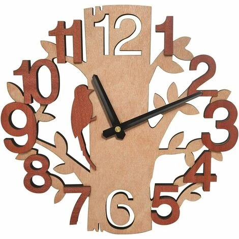 CSPARKV Arbre Horloge Murale Silencieuse Sans Tick Horloge Convient Pour Bureau Cuisine Salon Chambre Double Couche Stéréo Oiseau Horloge Murale Maison En Bois Creative Horloge Murale Oiseau Blanc 1 CSPARKV Arbre Horloge Murale Silencieuse Sans Tick Horloge Convient Pour Bureau Cuisine Salon Chambre Double Couche Stéréo Oiseau Horloge Murale Maison En Bois Creative Horloge Murale Oiseau Blanc