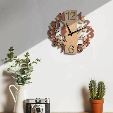 CSPARKV Arbre Horloge Murale Silencieuse Sans Tick Horloge Convient Pour Bureau Cuisine Salon Chambre Double Couche Stéréo Oiseau Horloge Murale Maison En Bois Creative Horloge Murale Oiseau Blanc 4 CSPARKV Arbre Horloge Murale Silencieuse Sans Tick Horloge Convient Pour Bureau Cuisine Salon Chambre Double Couche Stéréo Oiseau Horloge Murale Maison En Bois Creative Horloge Murale Oiseau Blanc – Image 4
