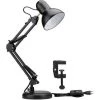LINKLIFE™ Lampe De Bureau Architecte E27 Avec Pince, Ampoule Non Incluse, Lampe Bureau Noire Articul¨¦e, Lampe De Bureau Industrielle 40W