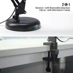 LINKLIFE™ Lampe De Bureau Architecte E27 Avec Pince, Ampoule Non Incluse, Lampe Bureau Noire Articul¨¦e, Lampe De Bureau Industrielle 40W -Lampe Soldes Boutique 66647171 4