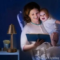 LLOVE Lampe De Table LED Sans Fil Rechargeable, Lampe De Chevet LED Dimmable Avec Contrôle Tactile Lampe De Bureau Exterieur Portatives Pour Restaurant Table à Café, 3000K,Noir -Lampe Soldes Boutique 67414963 3