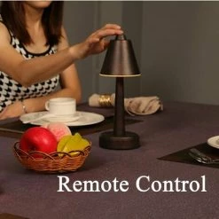 LLOVE Lampe De Table LED Sans Fil Rechargeable, Lampe De Chevet LED Dimmable Avec Contrôle Tactile Lampe De Bureau Exterieur Portatives Pour Restaurant Table à Café, 3000K,Noir -Lampe Soldes Boutique 67414963 4