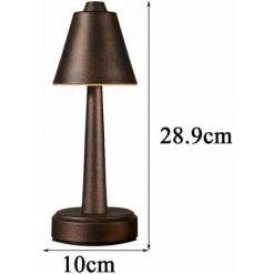 LLOVE Lampe De Table LED Sans Fil Rechargeable, Lampe De Chevet LED Dimmable Avec Contrôle Tactile Lampe De Bureau Exterieur Portatives Pour Restaurant Table à Café, 3000K,Noir -Lampe Soldes Boutique 67414963 5