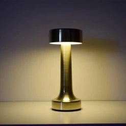 LLOVE Lampe De Table Tactile Portatives Cordless,3W LED Lumière Intégrée De 3000K Couleur Chaude,Batterie Dimmable Et Rechargeable,pour Tables De Chevet,Table à Café,Hôtels Et Restaurants -Lampe Soldes Boutique 67415080 4