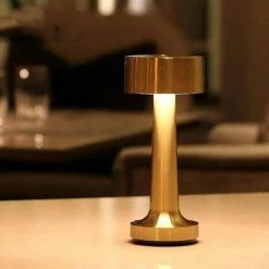 LLOVE Lampe De Table Tactile Portatives Cordless,3W LED Lumière Intégrée De 3000K Couleur Chaude,Batterie Dimmable Et Rechargeable,pour Tables De Chevet,Table à Café,Hôtels Et Restaurants -Lampe Soldes Boutique 67415080 5
