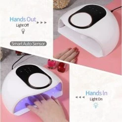 LLOVE Lampe UV LED Ongles Gel, 130W Professionnel Sèche Ongles Automatique, Séchage Rapide, 42 LED Lampe, Grand LCD Ecran, 4 Minuteries 10s/30s/60s/120s Pour Vernis Semi Permanent, Gel Et Vernis -Lampe Soldes Boutique 67555074 5