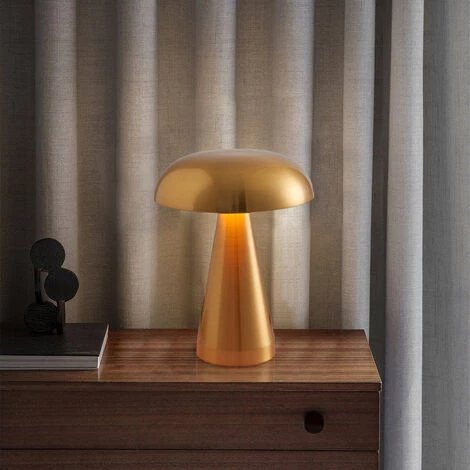 VICTORIA Lampe De Table Champignon LED De Charge USB, Lampe De Bureau à Capteur Tactile, Décor De Bar De Restaurant De Chambre à Coucher (or) 2 VICTORIA Lampe De Table Champignon LED De Charge USB, Lampe De Bureau à Capteur Tactile, Décor De Bar De Restaurant De Chambre à Coucher (or) – Image 2
