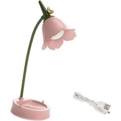 LLOVE Led Table Light Usb Rechargeable Protection Des Yeux Fleur Abat-jour Lampe De Bureau Support De Téléphone. -Lampe Soldes Boutique 67666521 4