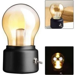 LLOVE Veilleuse Rétro USB Rechargeable LED Ampoule De Bureau Lampe Portable LED Vintage Ampoule Rechargeable Veilleuse USB Charge Lampe De Bureau Pour Chambre Bureau De Chevet (noir) 7 LLOVE Veilleuse Rétro USB Rechargeable LED Ampoule De Bureau Lampe Portable LED Vintage Ampoule Rechargeable Veilleuse USB Charge Lampe De Bureau Pour Chambre Bureau De Chevet (noir) -Lampe Soldes Boutique 67667123 3