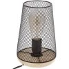 ATMOSPHERA Lampe à Poser En Fer Bois - H. 23 Cm - - Noir