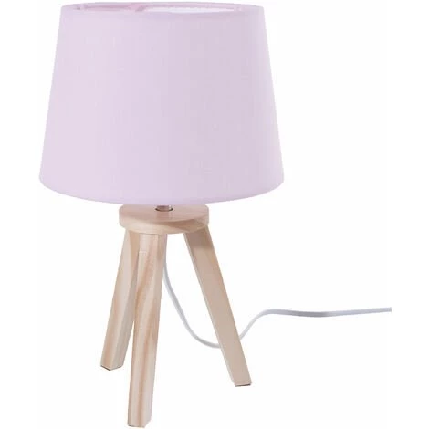 HOMEMAISON Lampe Sur Trépied Pour Fillette Rose Ø 18,5 X 30,5 Cm - Rose 1 HOMEMAISON Lampe Sur Trépied Pour Fillette Rose Ø 18,5 X 30,5 Cm - Rose