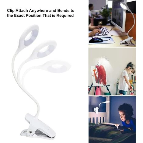 LLOVE 24 LED Lampe De Lecture, 9 Réglages Différents Eye Protect Lampe à Pince Pour Livre, Lampe De Lecture Rechargeable USB, Lampe De Bureau à Pince à Commande Tactile 5 LLOVE 24 LED Lampe De Lecture, 9 Réglages Différents Eye Protect Lampe à Pince Pour Livre, Lampe De Lecture Rechargeable USB, Lampe De Bureau à Pince à Commande Tactile – Image 5