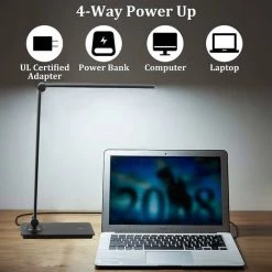 WIAN Lampe De Bureau LED, Lampe De Bureau Réglable à Bras Réglable, Lampe De Bureau Pliable Pour Bureau, Chambre à Coucher, étude De Bureau, Noir 8 WIAN Lampe De Bureau LED, Lampe De Bureau Réglable à Bras Réglable, Lampe De Bureau Pliable Pour Bureau, Chambre à Coucher, étude De Bureau, Noir -Lampe Soldes Boutique 68350532 4