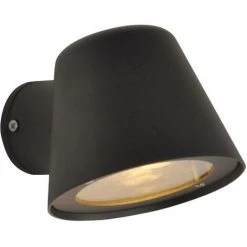 BARCELONA LED Applique Murale Extérieur "Alba" IP44 - Ampoule LED GU10 Incluse | Noir - Noir