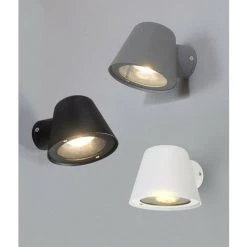 BARCELONA LED Applique Murale Extérieur "Alba" IP44 - Ampoule LED GU10 Incluse | Noir - Noir -Lampe Soldes Boutique 68414751 3
