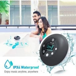 BENOBBY KIDS S602 Radio De Douche Portable Haut-parleur Bluetooth 5.0 étanche Sans Fil Salle De Bain Dab Musique Avec Ventouse FM Microphone Fonction Mains Libres 10 Heures De Lecture De Carte SD Pour IPhone IPad Samsung -Lampe Soldes Boutique 68415713 3