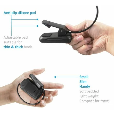 LLOVE Lampe De Lecture Liseuse Lampe Pour Livre,USB Rechargeable Lampe Lecture 9 LED Con 3 Modes De Luminosité Et 3 Température De Couleur,360°Cou Flexible Lampe Pince Veilleuse Pour Lit,Chevet,Nuit 3 LLOVE Lampe De Lecture Liseuse Lampe Pour Livre,USB Rechargeable Lampe Lecture 9 LED Con 3 Modes De Luminosité Et 3 Température De Couleur,360°Cou Flexible Lampe Pince Veilleuse Pour Lit,Chevet,Nuit – Image 3