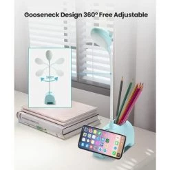LLOVE Lampe De Bureau Enfant, Lampe De Bureau LED Tactile Dimmable 3 Niveaux De Luminosité Rechargeable Animal Desk Lamp Sans Fil , Porte-Stylo Et Support - Bleu 8 LLOVE Lampe De Bureau Enfant, Lampe De Bureau LED Tactile Dimmable 3 Niveaux De Luminosité Rechargeable Animal Desk Lamp Sans Fil , Porte-Stylo Et Support - Bleu -Lampe Soldes Boutique 68573550 4