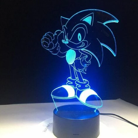 LLOVE Sonic The Hedgehog Lampe De Table 3D LED Lampe De Lecture De Nuit Cadeau Pour Enfants USB DE 1 LLOVE Sonic The Hedgehog Lampe De Table 3D LED Lampe De Lecture De Nuit Cadeau Pour Enfants USB DE