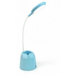 YIDOMDE Petite Lampe De Table Rechargeable LED Lampe De Chevet Lampe De Chevet Porte-stylo Lampe De Table De Protection Des Yeux Touch Light, Bleu