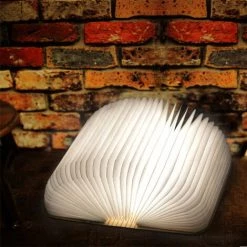 Lampe De Chevet DENUOTOP Port USB Rechargeable LED Mini Livre Pliant Forme De Lumière Modifiable Portable Bureau Sol Plafond Lampe De Chevet Pratique Et Beau Luminaire Utilisation Intérieure Noël Cadeau Idéal -Lampe Soldes Boutique 68690315 4