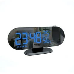 FUIENKO Réveil Numérique LED Projection 3D, Horloge électronique De Bureau, USB, Snooze, Radio FM, Projecteur, Horloge De Chevet, Muet,B,CHINA