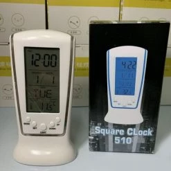 FUIENKO Calendrier Numérique De La Température, Réveil Numérique Avec Rétro-éclairage Bleu, Thermomètre électronique, Calendrier Avec Heure,white -Lampe Soldes Boutique 68802945 3