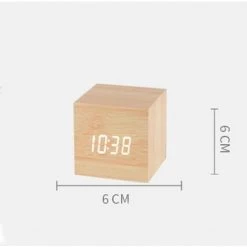 FUIENKO Réveil Numérique Cube En Bois Moderne USB, 1 Pièce, Alarme Numérique, Affichage LED, Réveil Lumineux,15 8 FUIENKO Réveil Numérique Cube En Bois Moderne USB, 1 Pièce, Alarme Numérique, Affichage LED, Réveil Lumineux,15 -Lampe Soldes Boutique 68803019 4