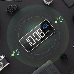 FUIENKO Écran D'affichage Numérique LED Multifonctionnel Rechargeable Par USB, Réveil Snooze,White 9 FUIENKO Écran D'affichage Numérique LED Multifonctionnel Rechargeable Par USB, Réveil Snooze,White -Lampe Soldes Boutique 68803311 5