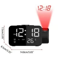 FUIENKO Double Réveil Numérique à Projection LED, Radio FM, USB Rechargeable, Projecteur Multifonction, Horloge électronique De Table, Snooze 29EA,Blue Type 8 FUIENKO Double Réveil Numérique à Projection LED, Radio FM, USB Rechargeable, Projecteur Multifonction, Horloge électronique De Table, Snooze 29EA,Blue Type -Lampe Soldes Boutique 68803817 4