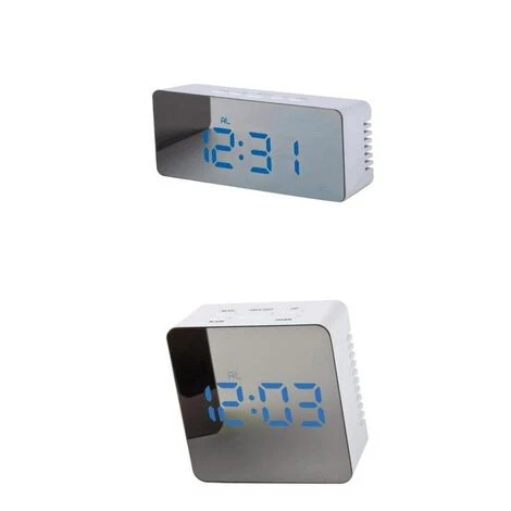 FUIENKO Réveil Numérique Led Facile à Lire, 2 Pièces, Affichage Led, Pour Personnes âgées, Bleu 1 FUIENKO Réveil Numérique Led Facile à Lire, 2 Pièces, Affichage Led, Pour Personnes âgées, Bleu