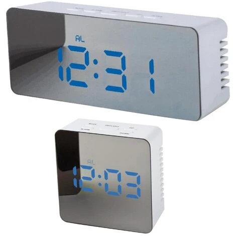 FUIENKO Réveil Numérique Led Facile à Lire, 2 Pièces, Affichage Led, Pour Personnes âgées, Bleu 3 FUIENKO Réveil Numérique Led Facile à Lire, 2 Pièces, Affichage Led, Pour Personnes âgées, Bleu – Image 3