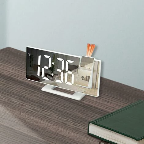 FUIENKO Réveil Numérique à Projection 180 °, USB, 5 Min, Facile à Utiliser Pour Les Gros Dormeurs 2 FUIENKO Réveil Numérique à Projection 180 °, USB, 5 Min, Facile à Utiliser Pour Les Gros Dormeurs – Image 2