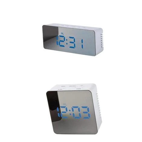 FUIENKO Réveil Numérique Led Facile à Lire, 2 Pièces, Affichage Led, Pour Personnes âgées, Bleu 1 FUIENKO Réveil Numérique Led Facile à Lire, 2 Pièces, Affichage Led, Pour Personnes âgées, Bleu